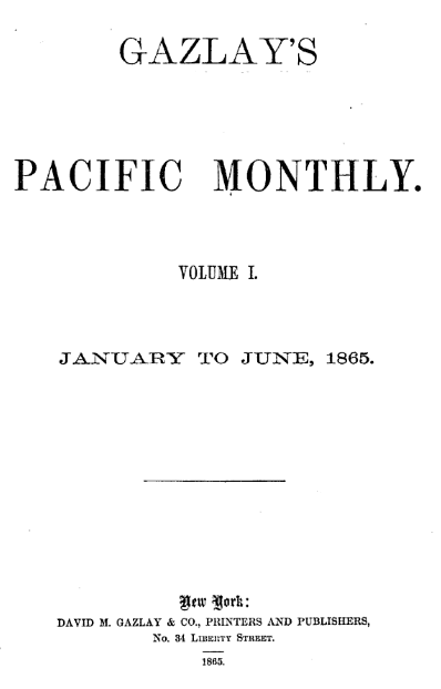 Gazlay’s Pacific Monthly